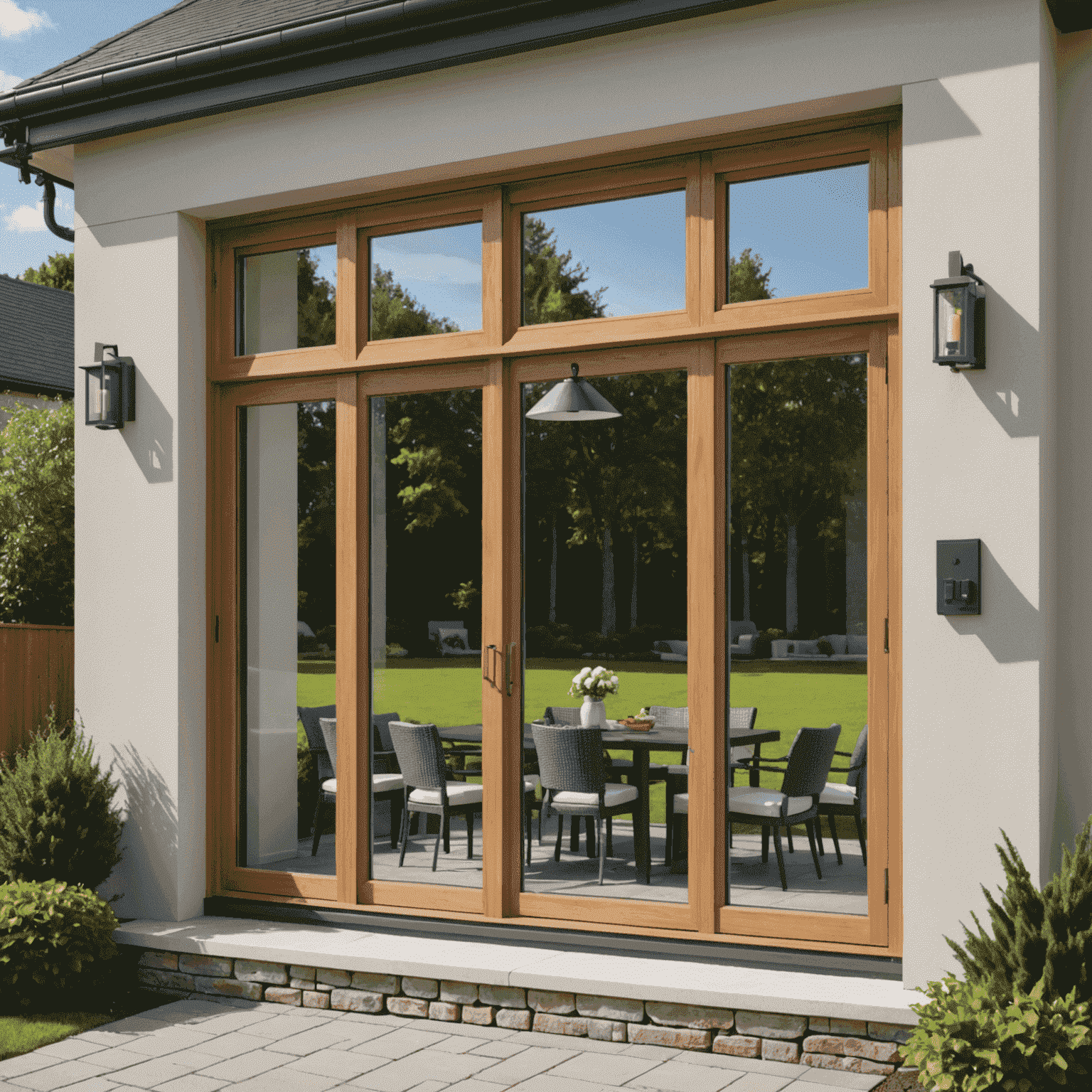 Modern casement windows in a contemporary house